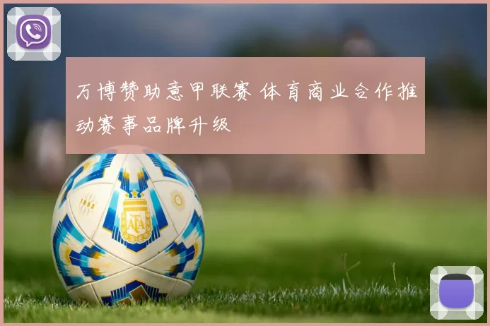 万博赞助意甲联赛 体育商业合作推动赛事品牌升级